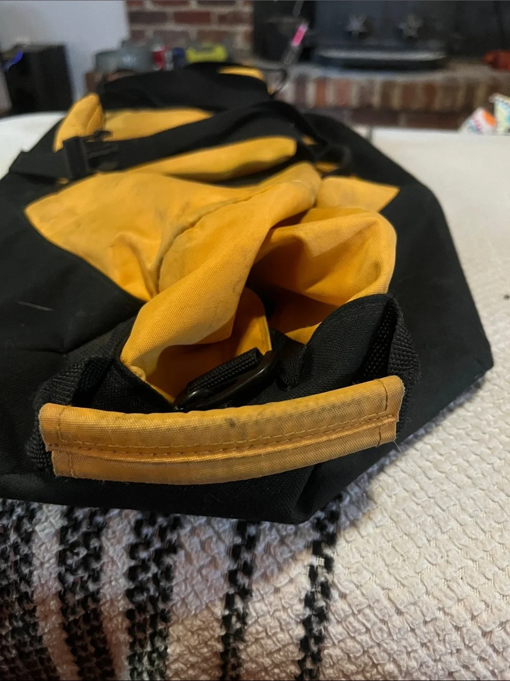 L.L. Bean Yellow and Black Duffel
